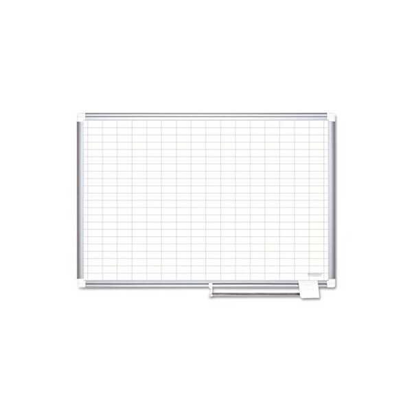 Bi-Silque MasterVisi, Grid Planning Board, 1 X 2 Grid, 48 X 36, White/silver MA0592830 - main